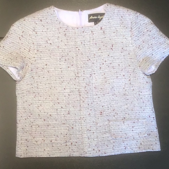 Sandra Angelozzi Femmes Carriere Tweed, short sleeve, lilac/blue color, size 10. - Picture 4 of 5